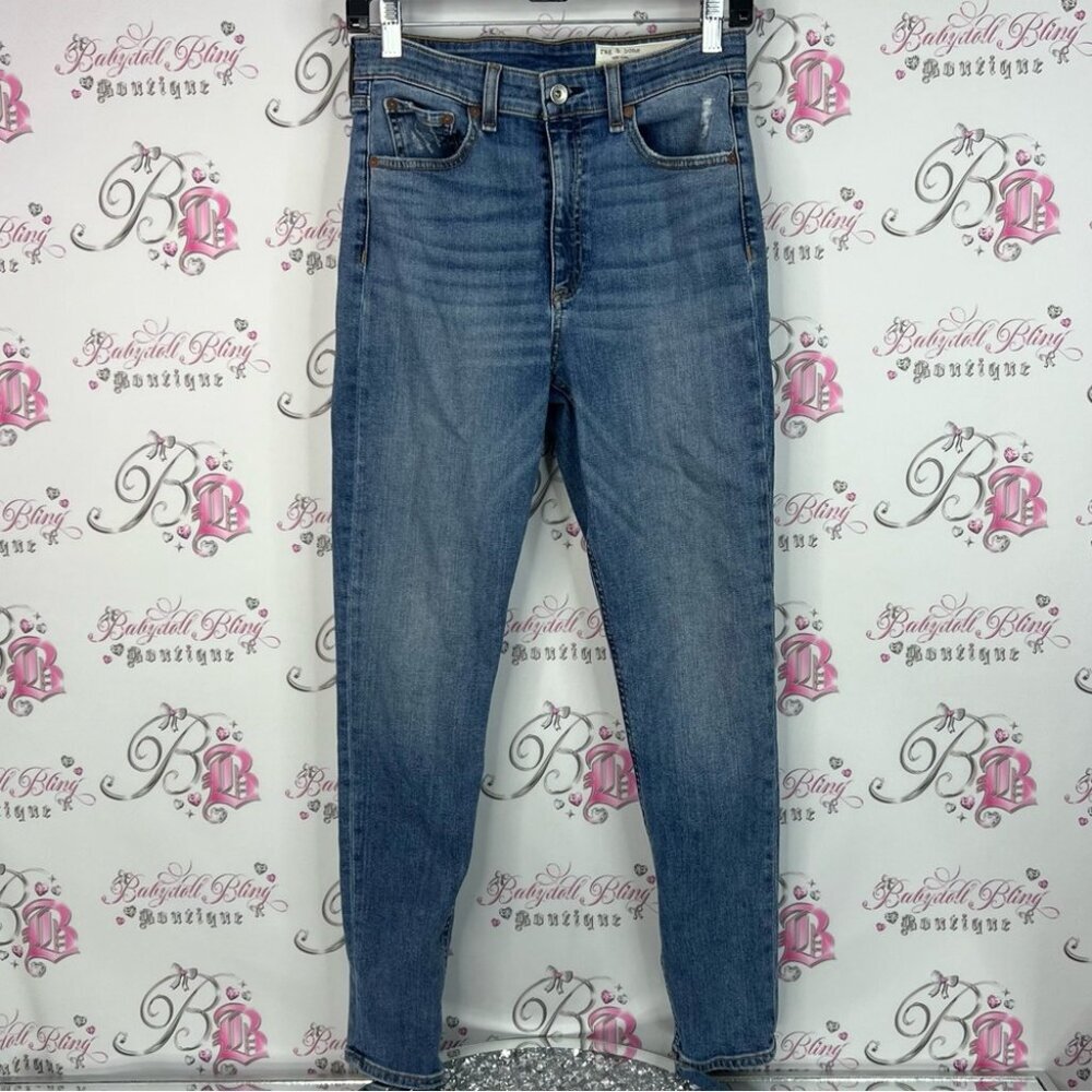 Rag and bone jeans high rise ankle skinny Blue Jeans light wash
